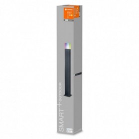 Stalp LED RGB pentru exterior Ledvance SMART+ Wifi Cube Post, 10W, 500 lm, lumina alba si color (3000K), IP44/IK03, 800x120mm, a
