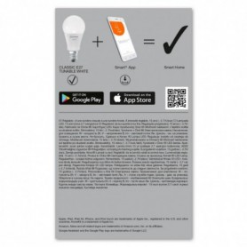 Bec LED inteligent Ledvance SMART+ WiFi Classic Tunable White A, E27, 9.5W (75W), 1055 lm, lumina alba (2700-6500K)