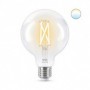 Bec LED inteligent WiZ Connected Filament Clear G95,Wi-Fi, E27, 6.7W (60W), 806 lm, lumina alba (2700-6500K), compatibilGoogle A