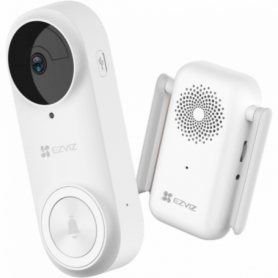 Sonerie video wireless EZVIZ 2K, sonerie alimentata cu baterii si detectare umana AI, comunicare bidirectionala si vedere noctur