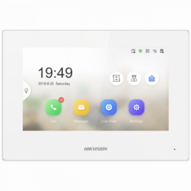 Monitor videointerfon ALB 7inch color Hikvision DS-KH6320-LE1/W(B) LCD Resolution 1024 × 600, ROM 32 MB, RAM 128 MB, Audio compr