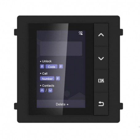 Modul de afisare pentru videointerfon modular Hikvision DS-KD-DIS ecran LCD 3.5 inch, rezolutie 320x480P 4 butoane de operare me