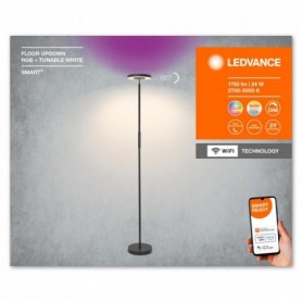 Lampadar LED RGB inteligent Ledvance Smart+ WiFi FLOOR UP&DOWN, 24W, 1750 lm, lumina alba si color (2700-5000K), dimabila, Ø251x