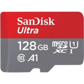 Card de Memorie MicroSDXC SanDisk Ultra, 128GB, Clasa 10, R/W speed: up to 100MB/s/, 90MB/s, include adaptor SD (pentru telefon)