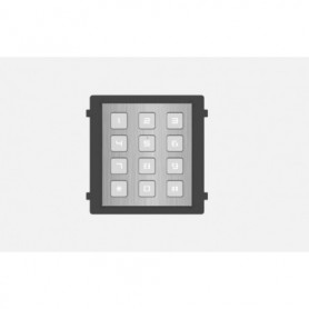 Modul de extensie videointerfon cu tastatura Hikvision DS-KD- KP/S.permite formarea codului de apartament sau a codului de acces