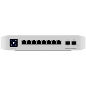 Ubiquiti USW-Pro-8-PoE-EU An 8-port, Layer 3 switch with PoE+ and PoE++ output.