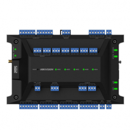 Centrala control acces Hikvision DS-K2702WX-E1(P), 10/100/1000 Mbps, Wi- Fi, interfete: 1x Network, 2x Lock Control, 2x Exit But