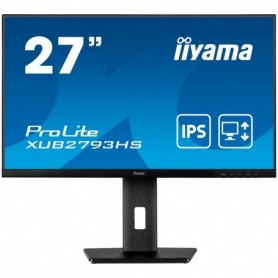 IIYAMA Monitor LED XUB2793HS-B6 27" IPS 1920 x 1080 @100Hz 16:9 250 cd/m² 1000:1 1ms HDMI DP Speakers height, swivel, tilt, pivo