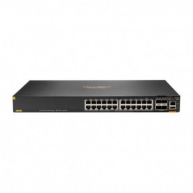 HPE Aruba Networking CX 6300F 24-port 1GbE Class 4 PoE and 4-port SFP56 Switch