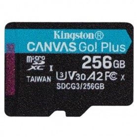 MicroSD Kingston Canvas GO Plus 256GB, Class 10 - UHS I, U3, V30, A2