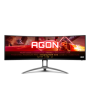 Monitor AOC 48.8" AG493UCX2, Curvature: 1800R, Diagonal (inch): 48.8, Diagonal (cm): 124, Aspect ratio: 32:9, Panel: VA, Resolut