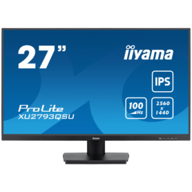 IIYAMA Monitor LED XU2793QSU-B7 27" IPS 2560 x 1440 @100Hz 16:9 300 cd/m²  1300:1 1ms HDMI DP USB Hub 3.2 Tilt