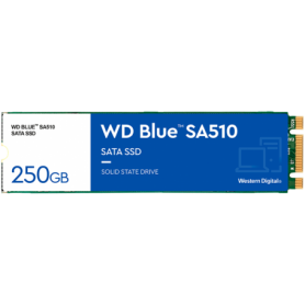 SSD WD Blue SA510 250GB SATA 6Gbps, M.2 2280, Read/Write: 555/440 MBps, IOPS 80K/78K, TBW: 100