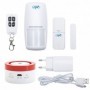 Sistem de alarma wireless PNI Safe House PG600, sistem inteligent de securitate pentru casa, conectare wireless, alarma antiefra