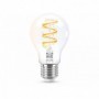 Bec LED RGB inteligent WiZ Connected Filament Clear A60, Wi-Fi, E27, 6.3W (40W), 470 lm, lumina alba si color (2200-6500K), comp