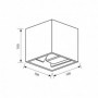 Aplica LED Vivalux SQUARE STARK, 6W, 180 lm, lumina neutra (4000K), 120°, IP54, 100x100x100mm, 15000h, aluminiu, -25÷+40°C, Negr