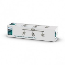 Spot Philips Essentials Meranti, 3xGU10, IP20, 10x49x15.5cm, Crom mat