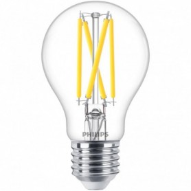 Bec LED Philips Classic A60, EyeComfort, E27, 5.9W (60W), 806 lm, lumina calda (2200-2700K), dimabil, cu filament