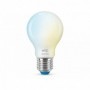 Bec LED inteligent WiZ Connected Whites A60, Wi-Fi, E27, 7W (60W), 806 lm, lumina alba (2700-6500K), compatibil Google Assistant